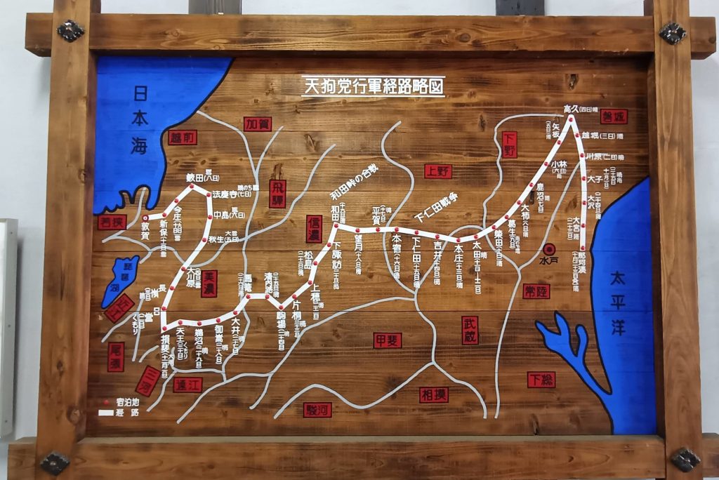 天狗党行軍の図