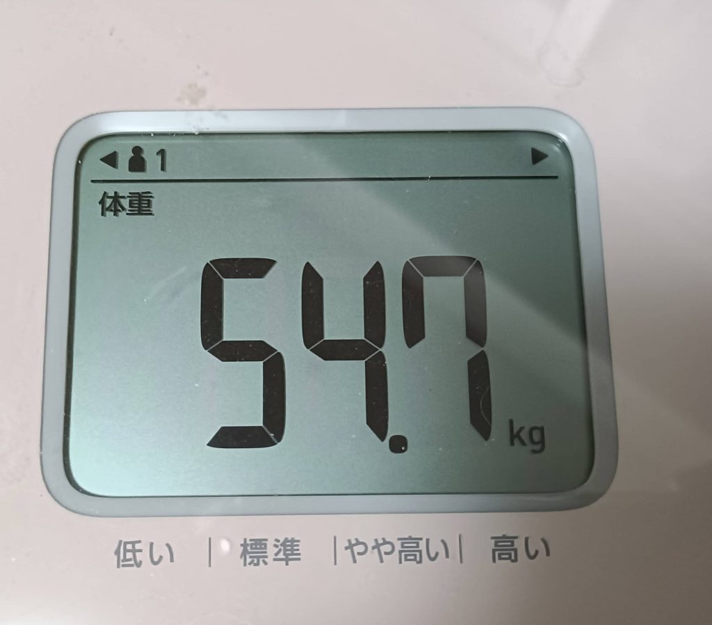 54.7kg